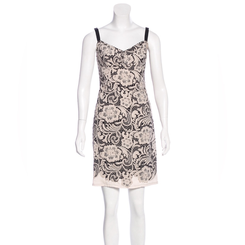 Dolce & Gabbana Lace Print Sleeveless Dress, size M | US6, IT42